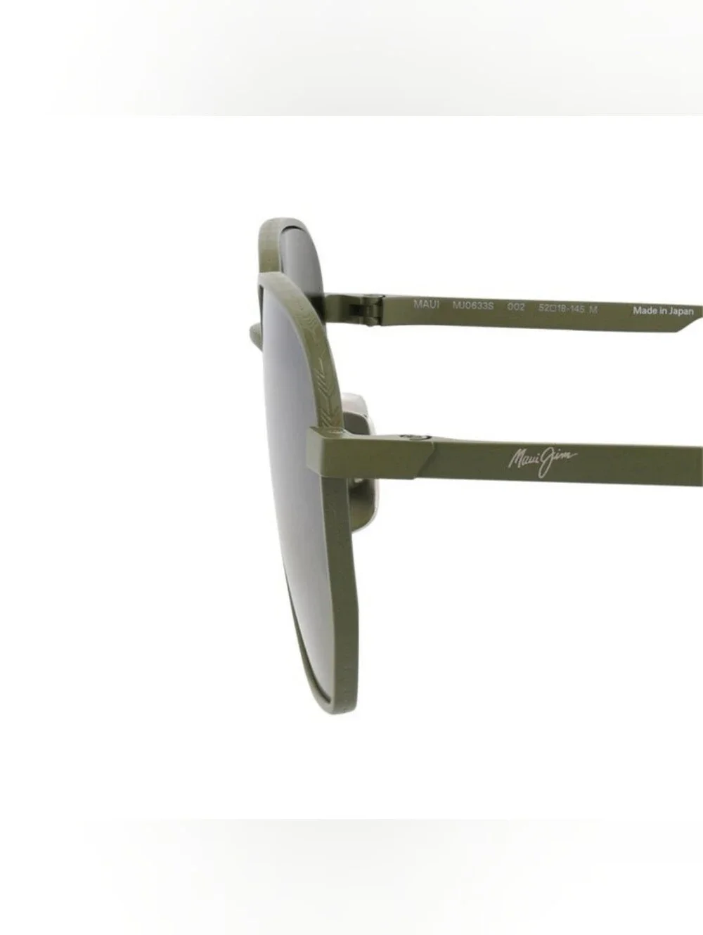 New!! Maui Jim Lewalani HS633-02 Titanium Green Unisex SQUARE POLARIZED Sunglass